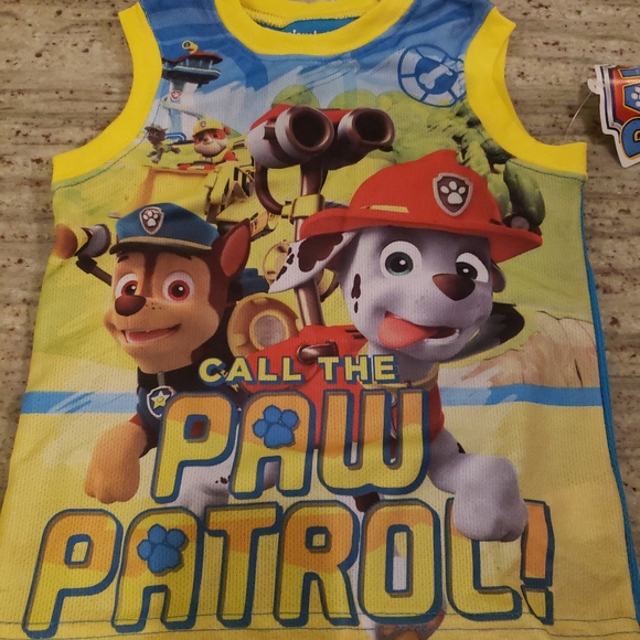 Paw Patrol 4T set shirt and shorts Summer Boys New - Picture 2 of 4